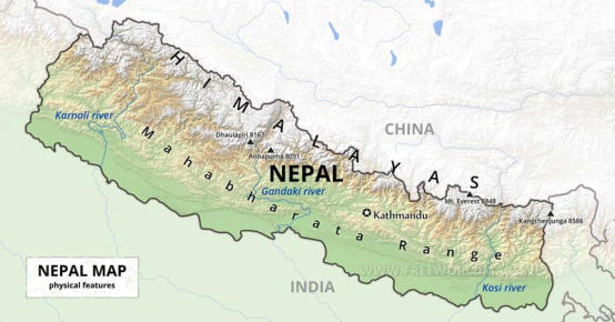 Nepal has higher mountains and great rivers